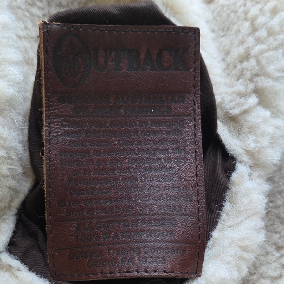 Outback trading company, brown oil skin duster with wool liner men's XL - Picture 15 of 16